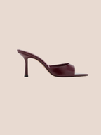 burgundy pointed toe slingback heels for women elegant multi strap formal and party shoes.