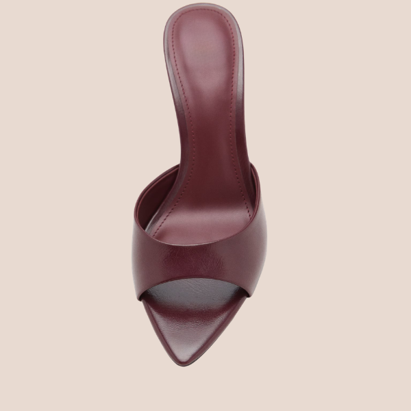 Burgundy Elegance Pointed Heel