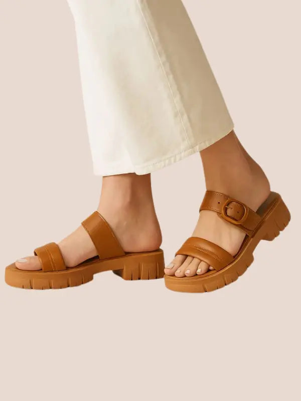 Mustard Buckled Slip-On Malveris
