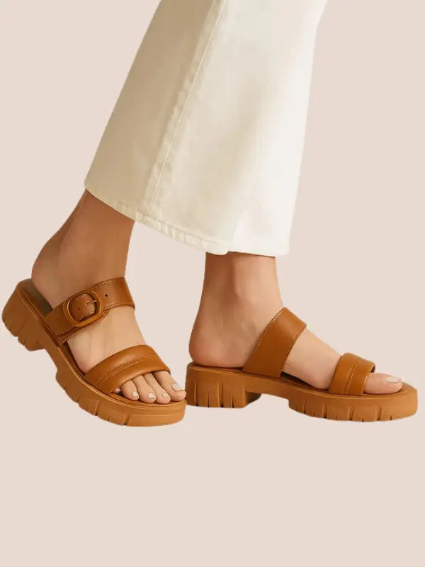 Mustard Buckled Slip-On Malveris