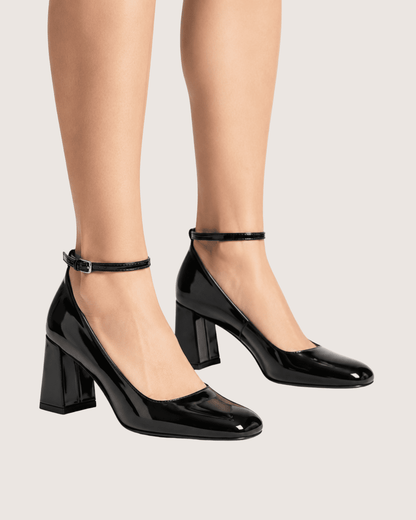 Ankle Strap High Heel Court Shoes