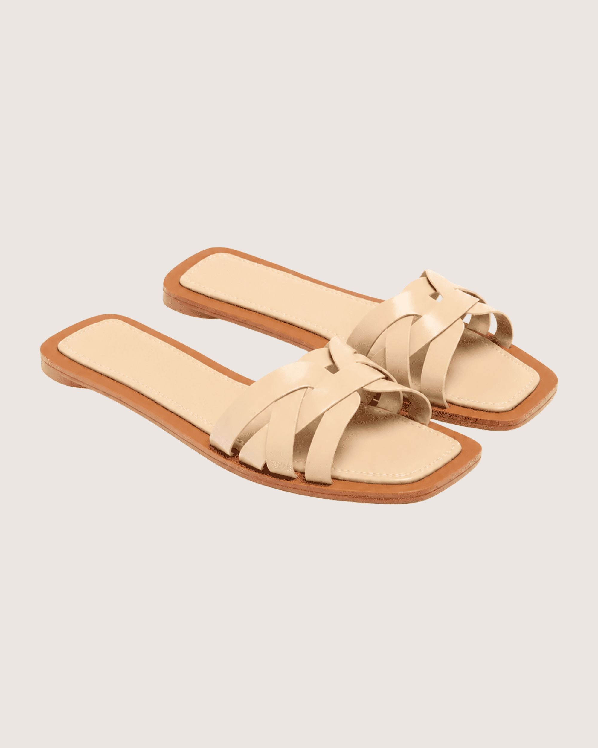 Beige Braided Flat Malveris