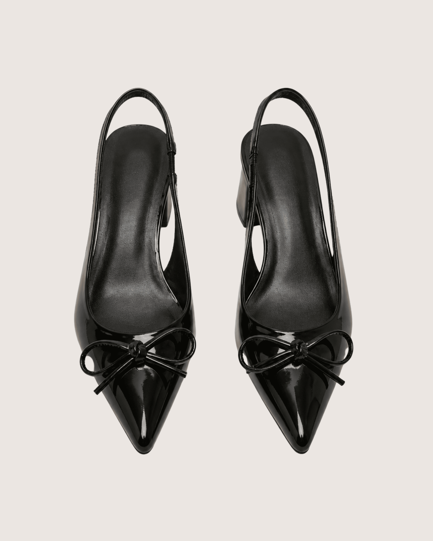 Black Dira Slingback Bow Pumps