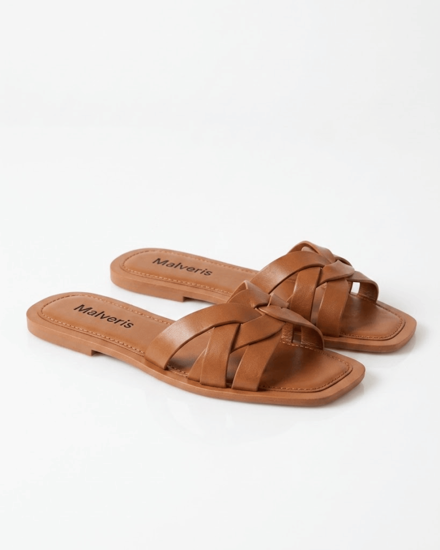 Brown Braided Flat