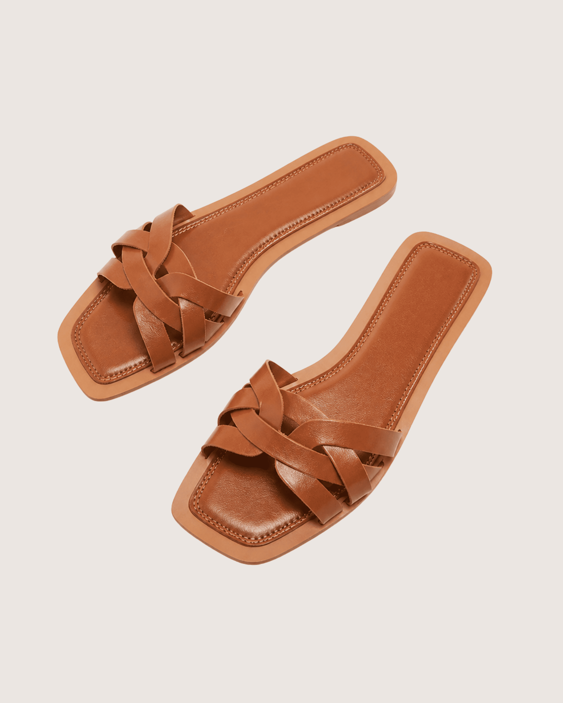 Brown Braided Flat Malveris