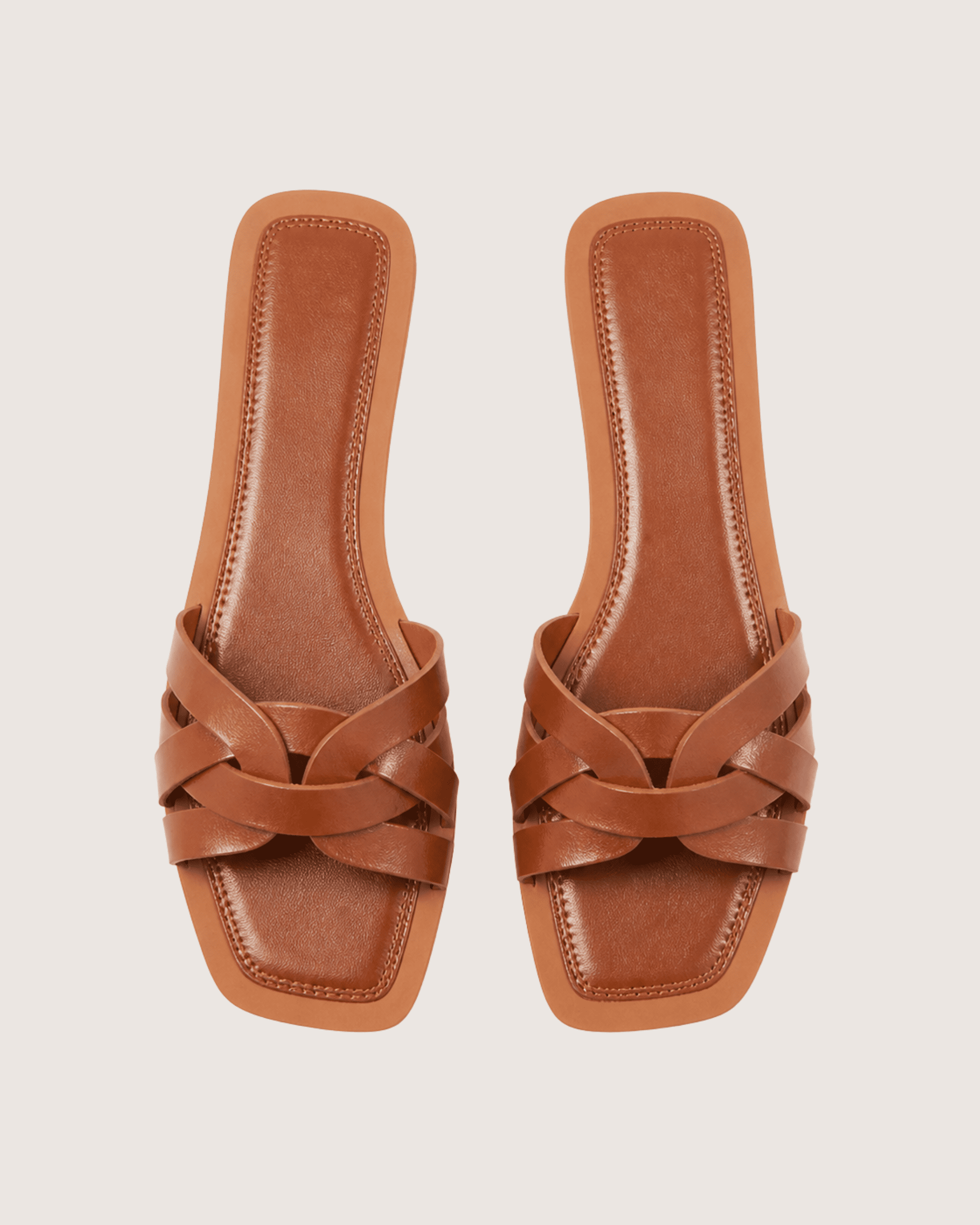 Brown Braided Flat Malveris