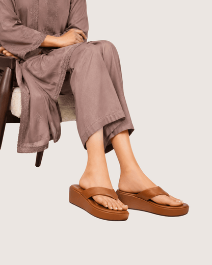 Brown Daily Wear Slip-On