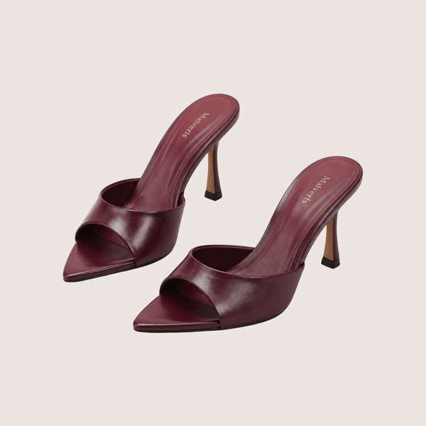 Burgundy Elegance Pointed Heel