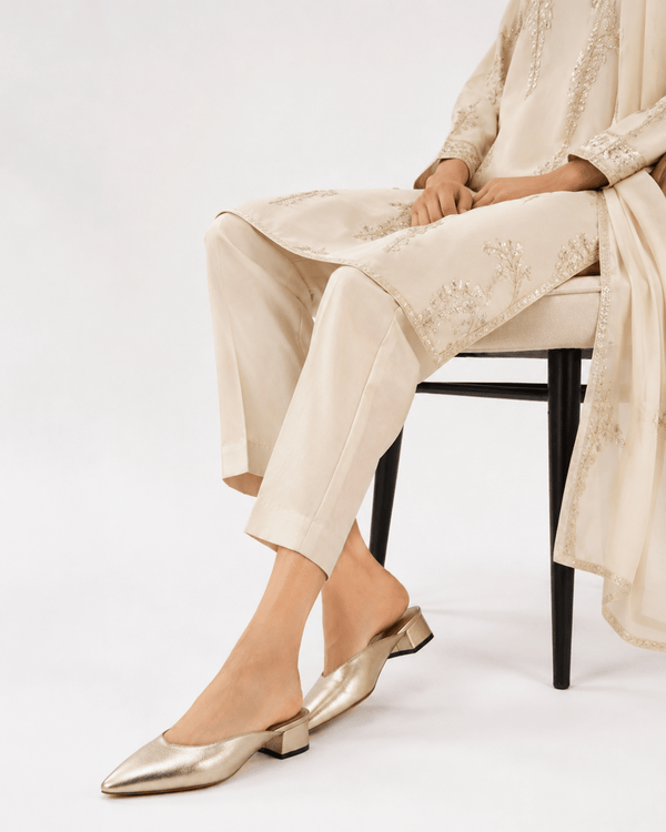 Champagne Gold Mules