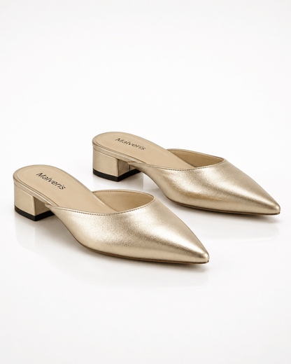 Champagne Gold Mules