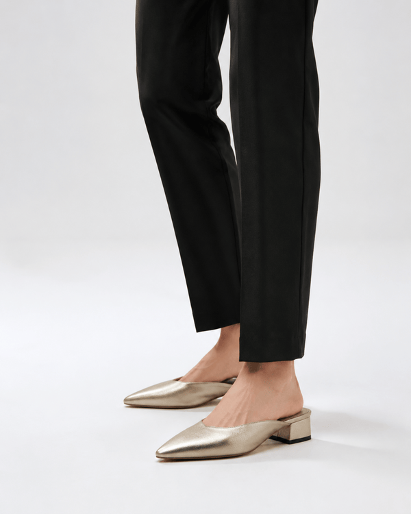 Champagne Gold Mules