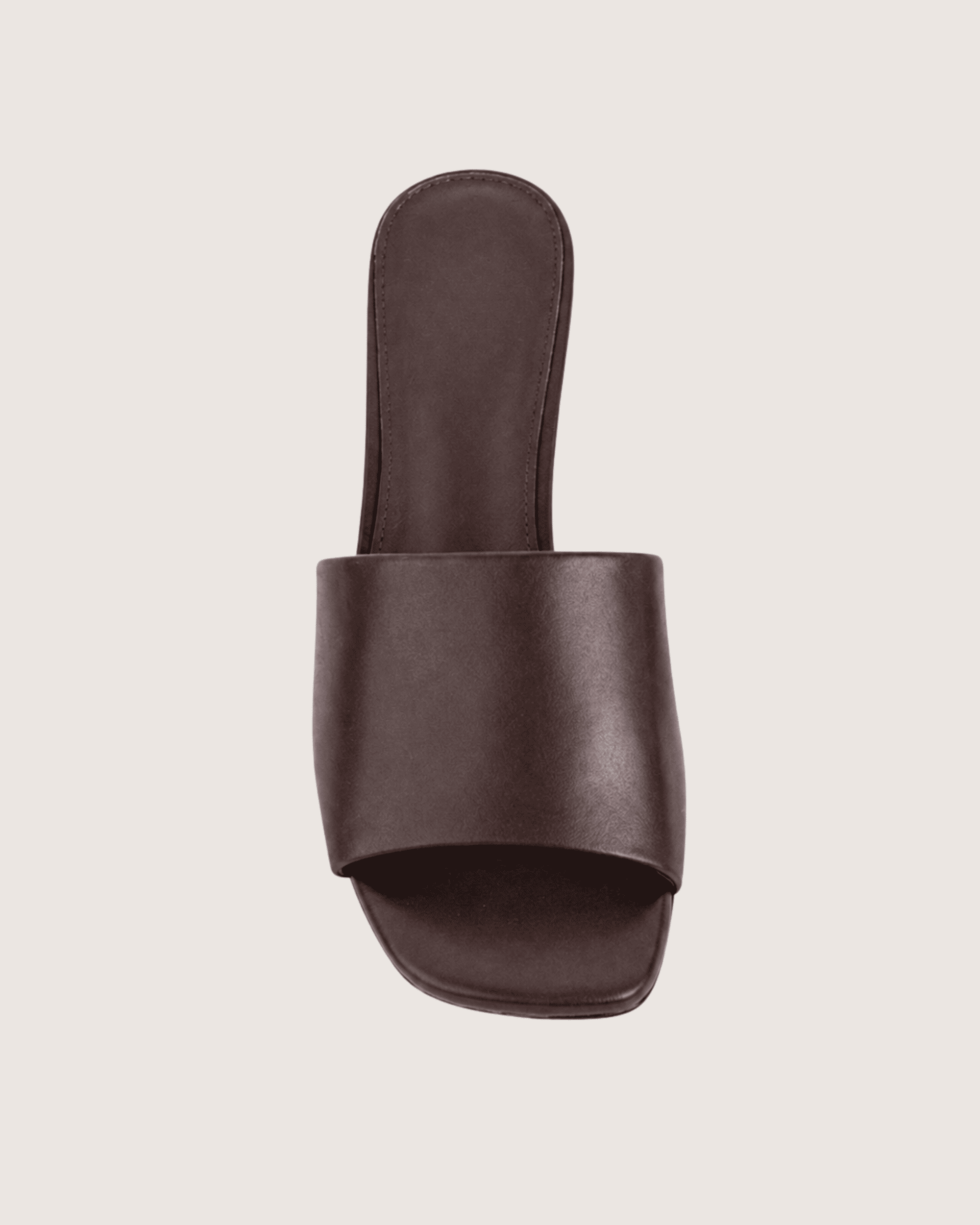 Dark Brown Mid Heel Mule