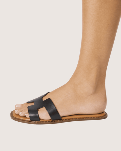 Halo Stride Minimal Flat Slides (Black) Malveris