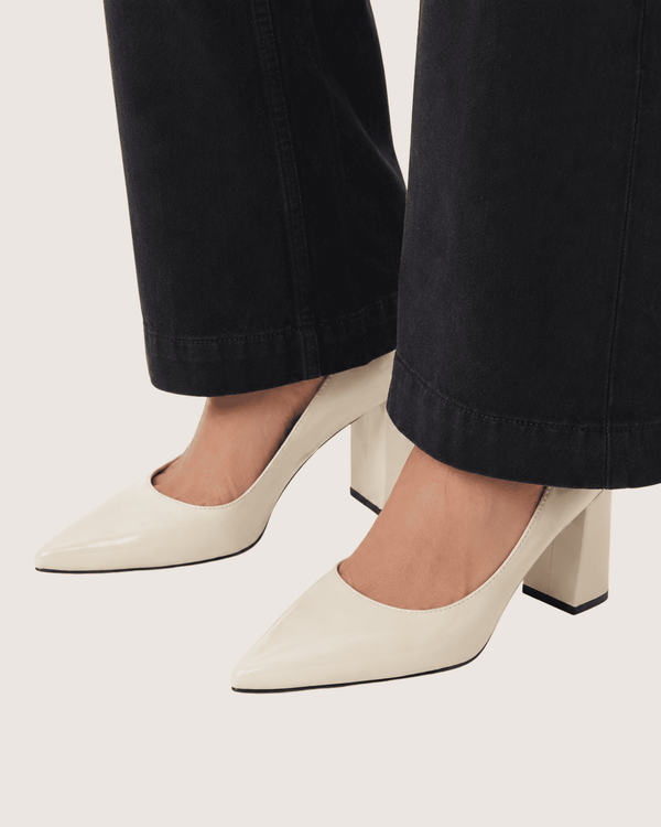 Ivory Point Block Heels