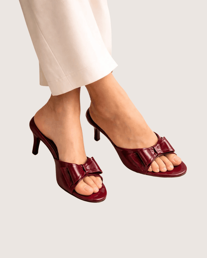 Lunara Maroon Heels