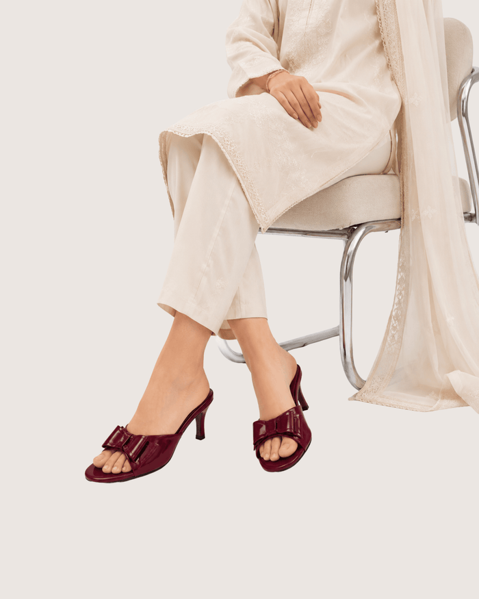 Lunara Maroon Heels