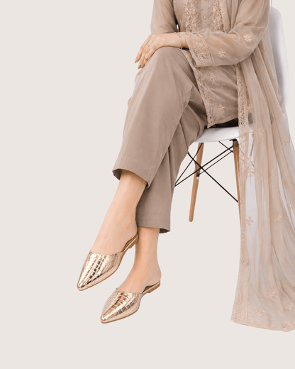 Lustre Gold Mule