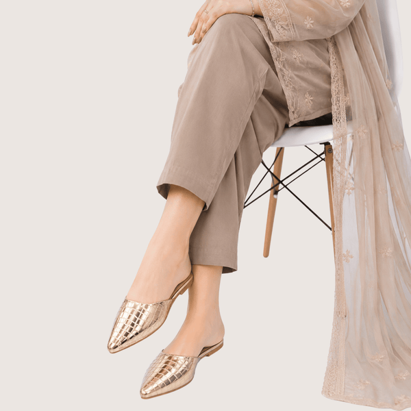 Lustre Gold Mule