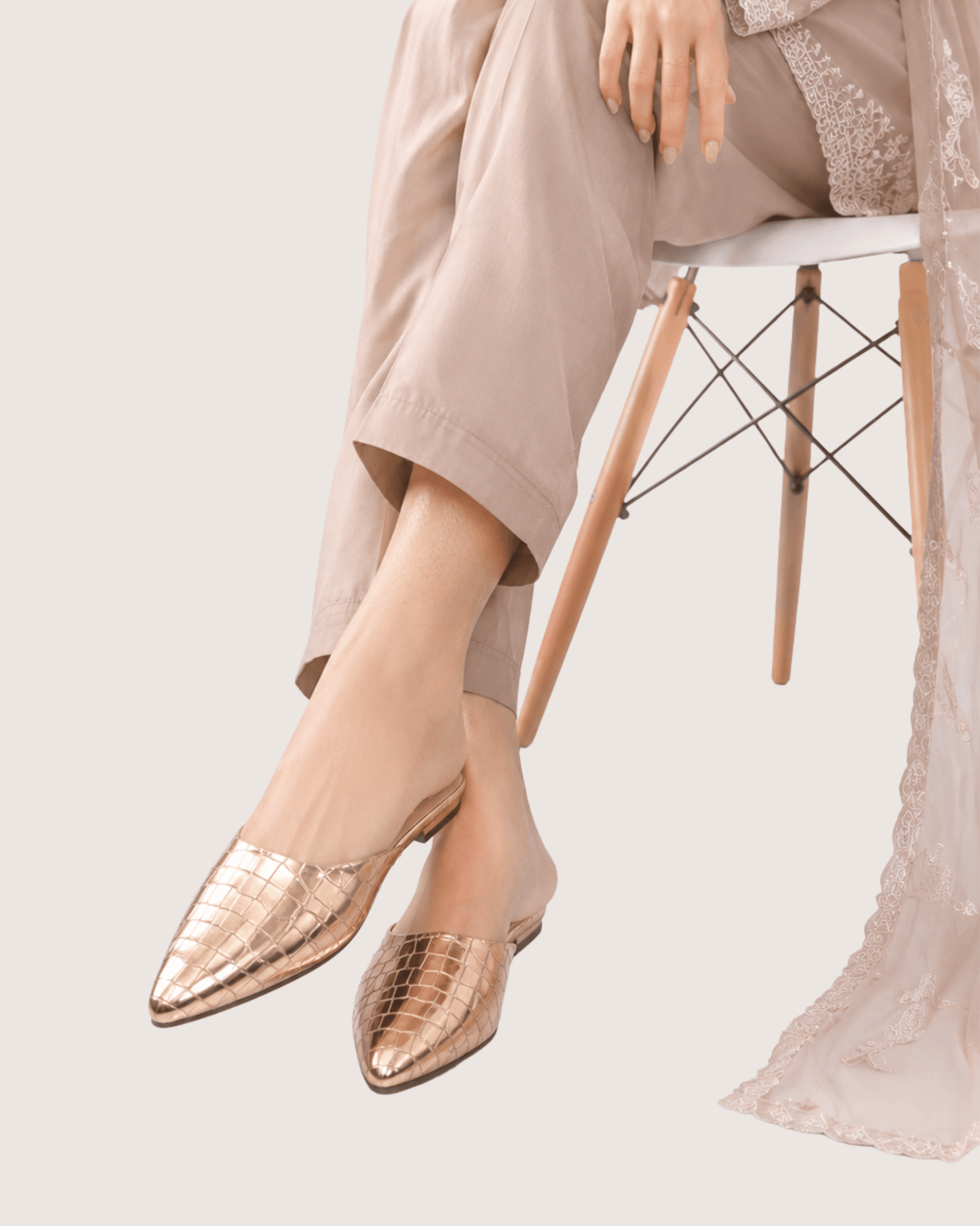 Lustre Gold Mule