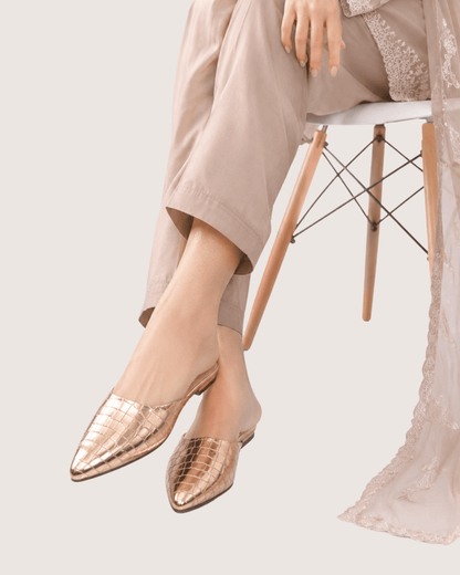 Lustre Gold Mule