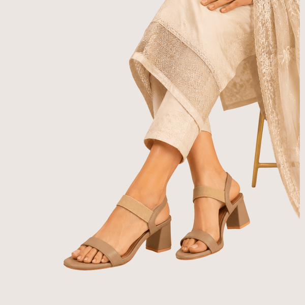 Luxe Stride Elasti Block Heels