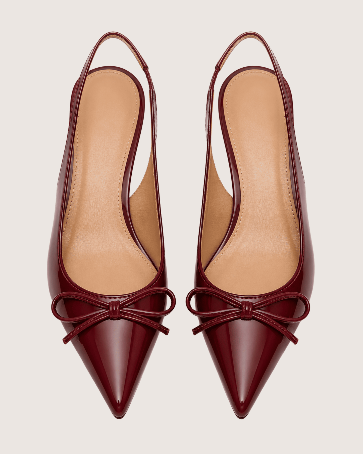 Maroon Dira Slingback Bow Pumps