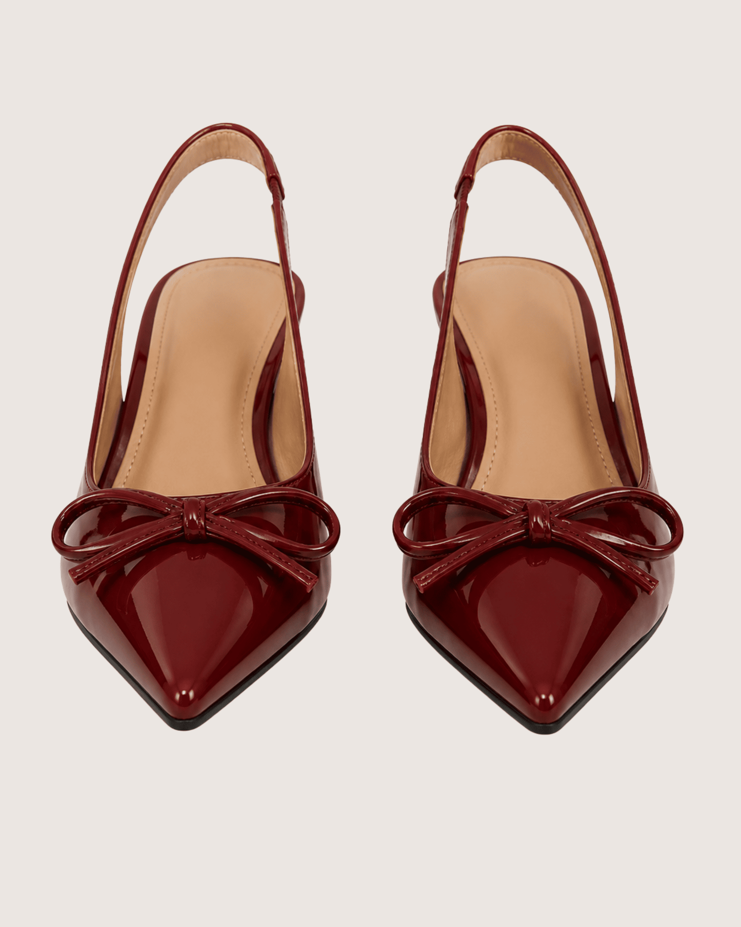 Maroon Dira Slingback Bow Pumps