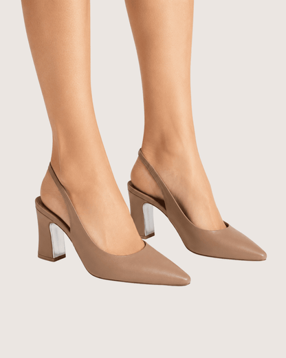 Nude Point Slingbacks Shoes