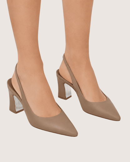 Nude Point Slingbacks Shoes