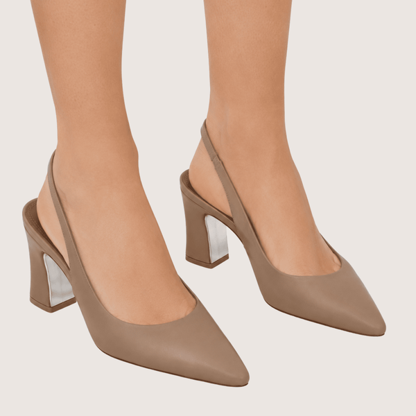 Nude Point Slingbacks Shoes