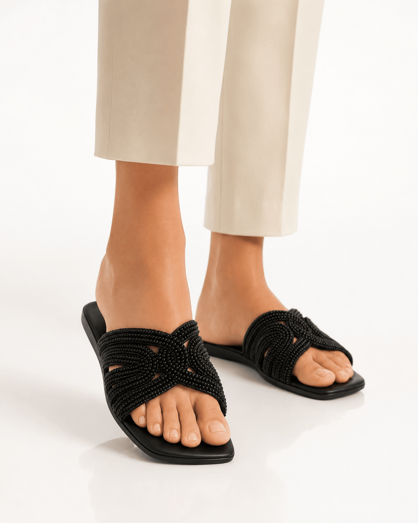 Pearl Flat Slippers