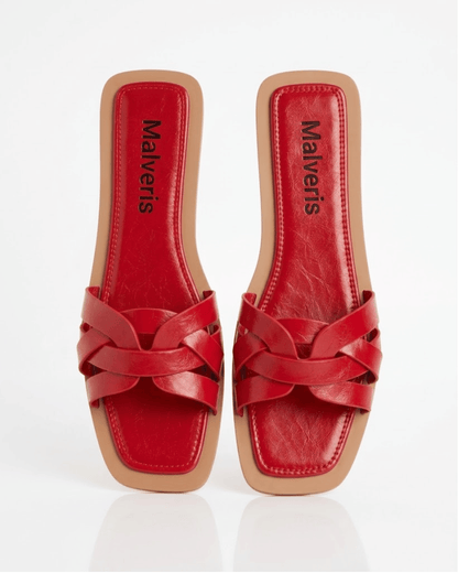 Red Braided Flat