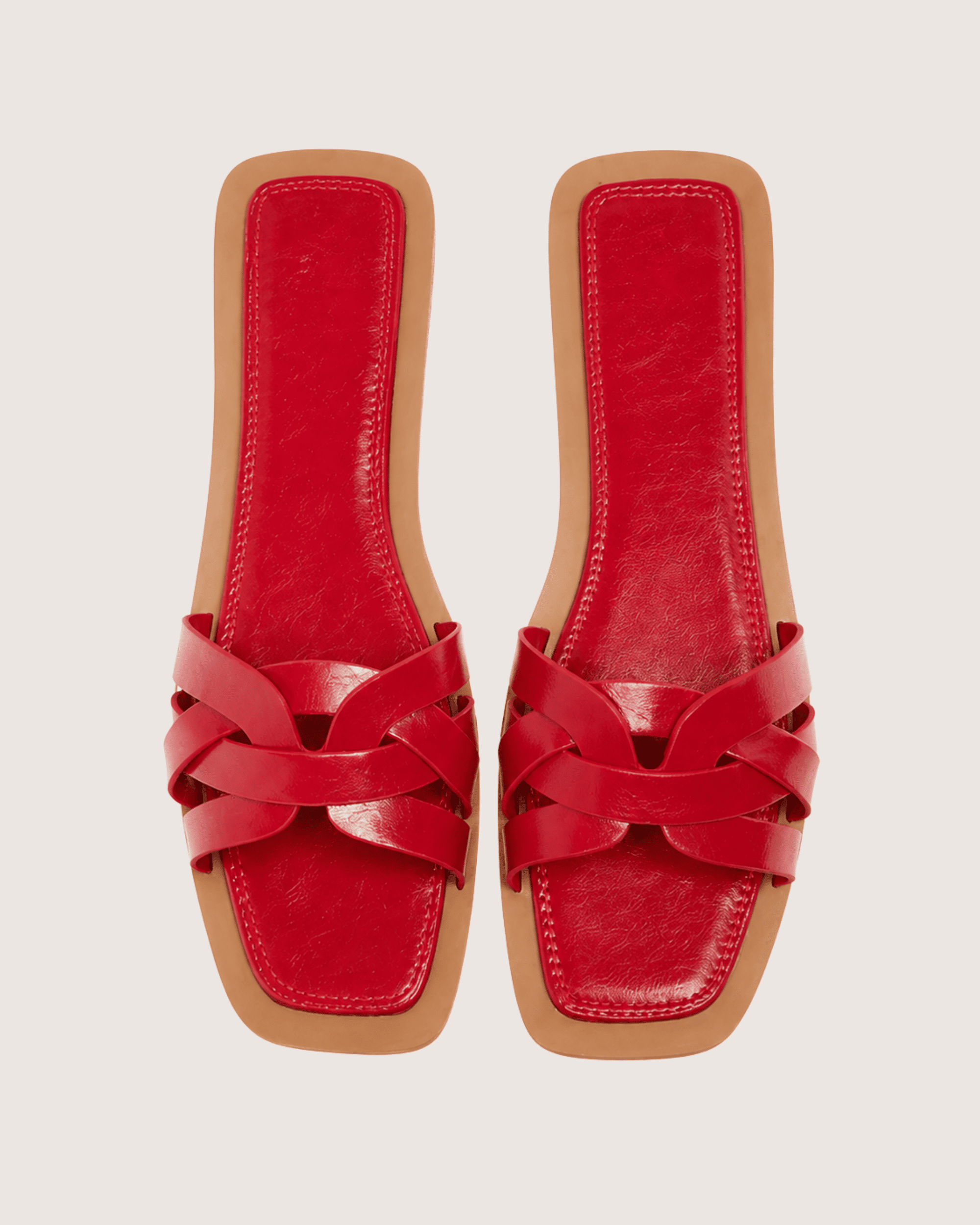 Red Braided Flat Malveris