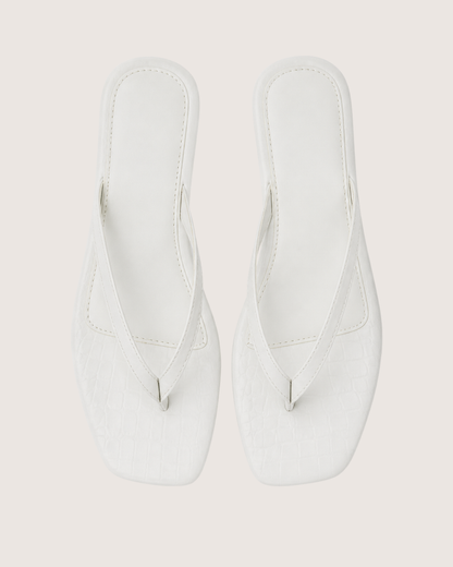 White Croc Glam Flat Malveris