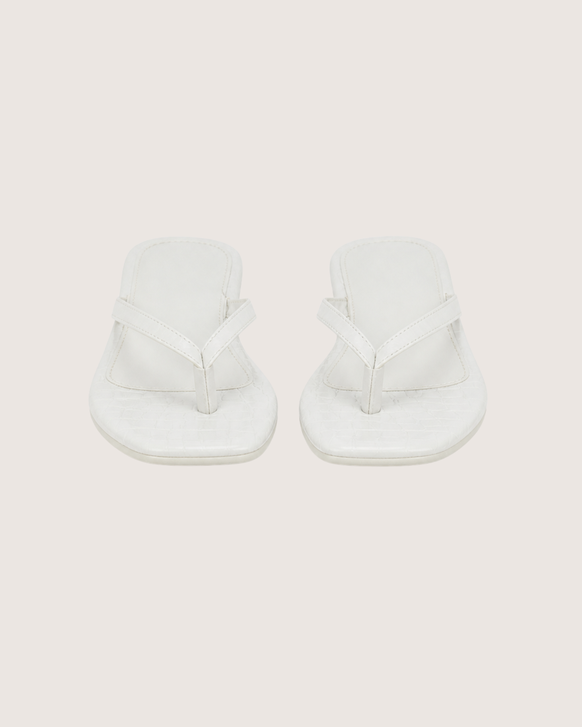 White Croc Glam Flat Malveris