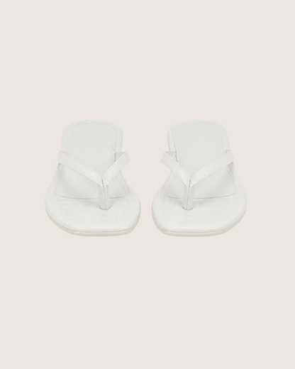 White Croc Glam Flat Malveris